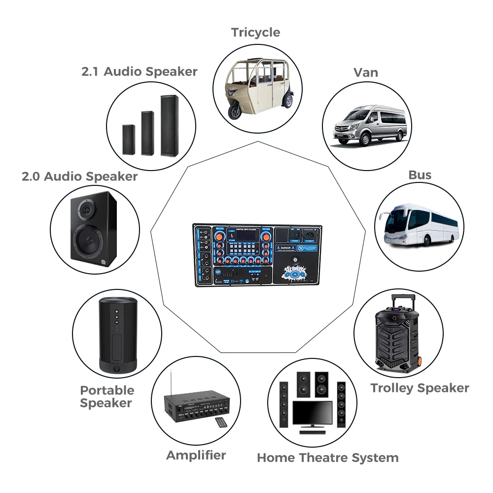 150w Dsp Control Audio Power Amplifier Boards 2 Channel Class D Speaker ...