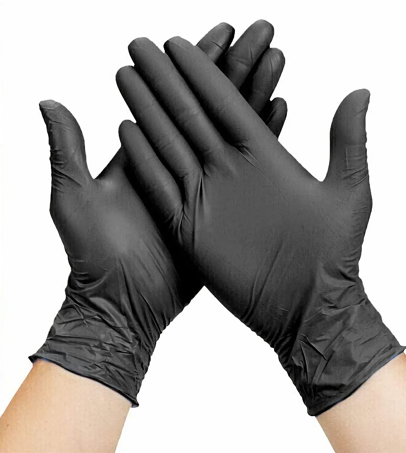 Nitrile Free Hybrid Disposable Restaurant Safe Food Grade Black Gloves