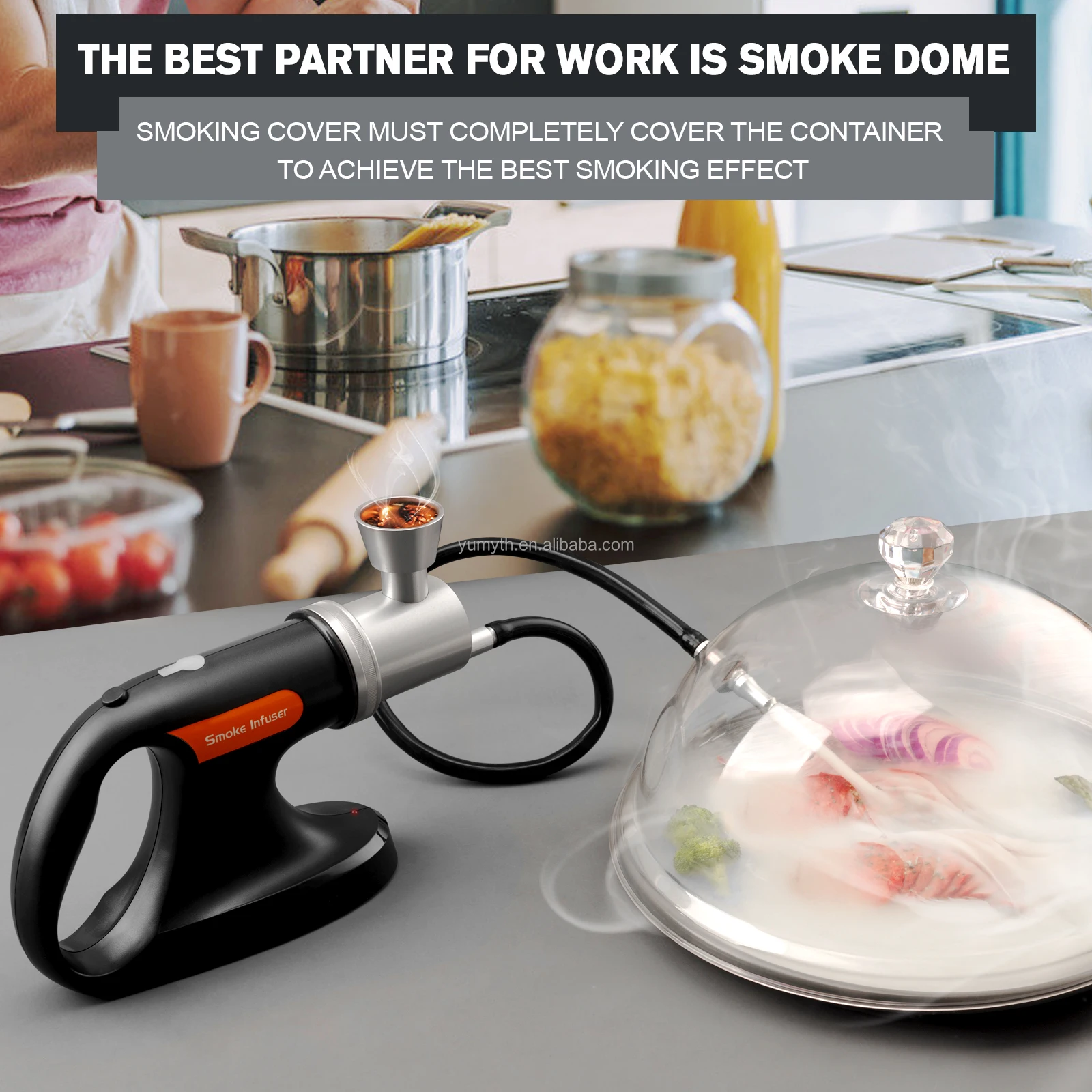 Portable Stylish Food Smoke Infuser with Varied Aroma