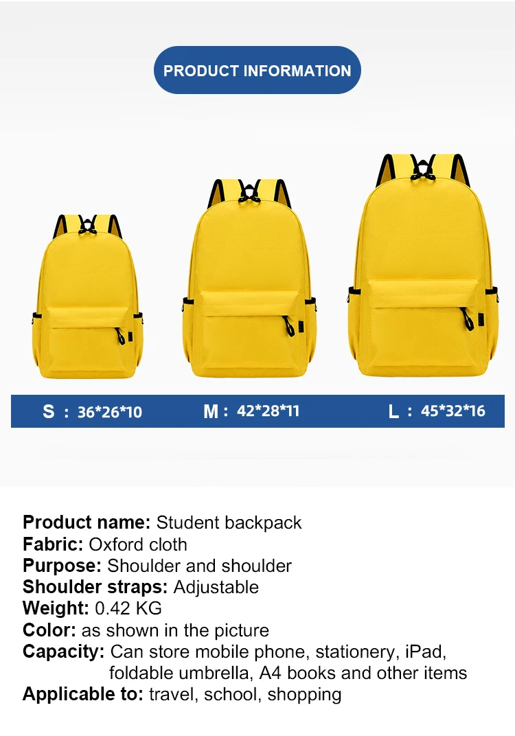 Customizable Logo Schoolbag Backpack For Brand Promotion Customization