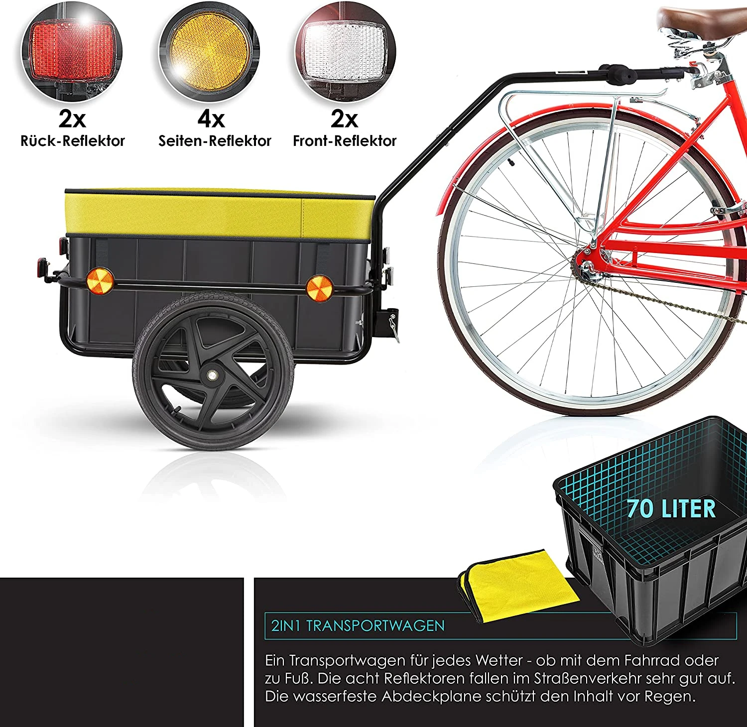 Маленький велосипед грузовой прицеп трейлер для кемпера груза открытый