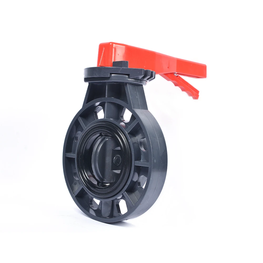 Manufacturer Supply UPVC Hand Lever Type Soft Seat Plastic Water Butterfly Valve priceUPVC PIPE UPVC VALVE UPVC PIPE FITTING