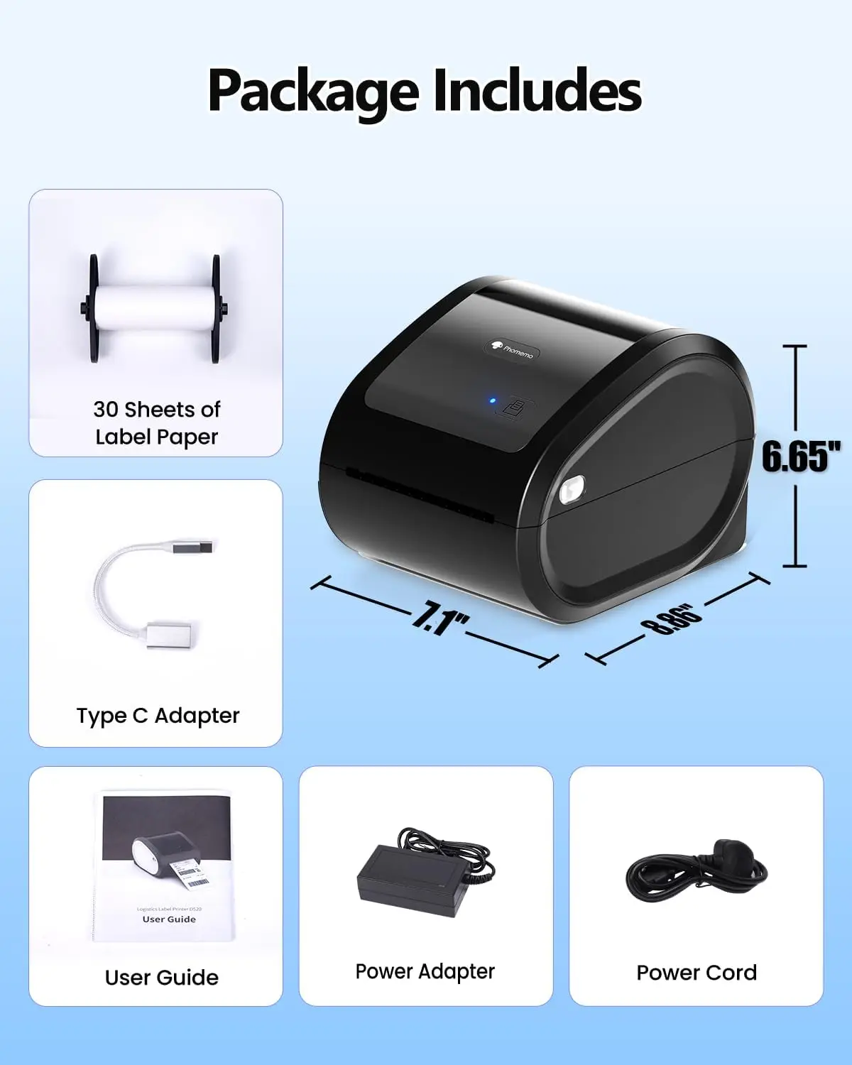 Product Label Printing Machine Bluetooth Thermal Printer 4x6 Printer ...