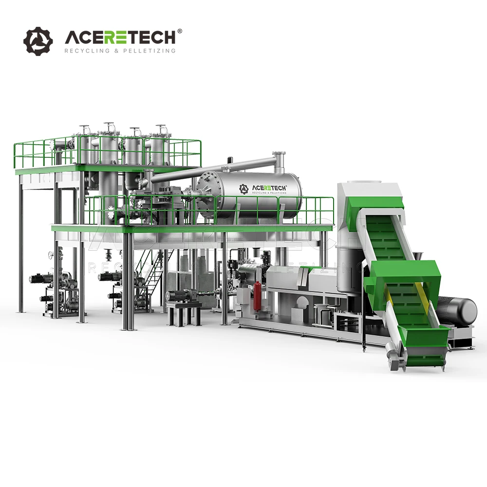 PET Plastic Recycling Pellet Machine with LSP System