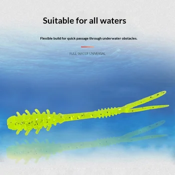 Lure Bionic Fork-tail Soft Bait 5cm Stainless Steel River Long-Cast Bottom Fishing Multi-color Without Hooks 10 Pieces/Package – Soft Lure – view 3