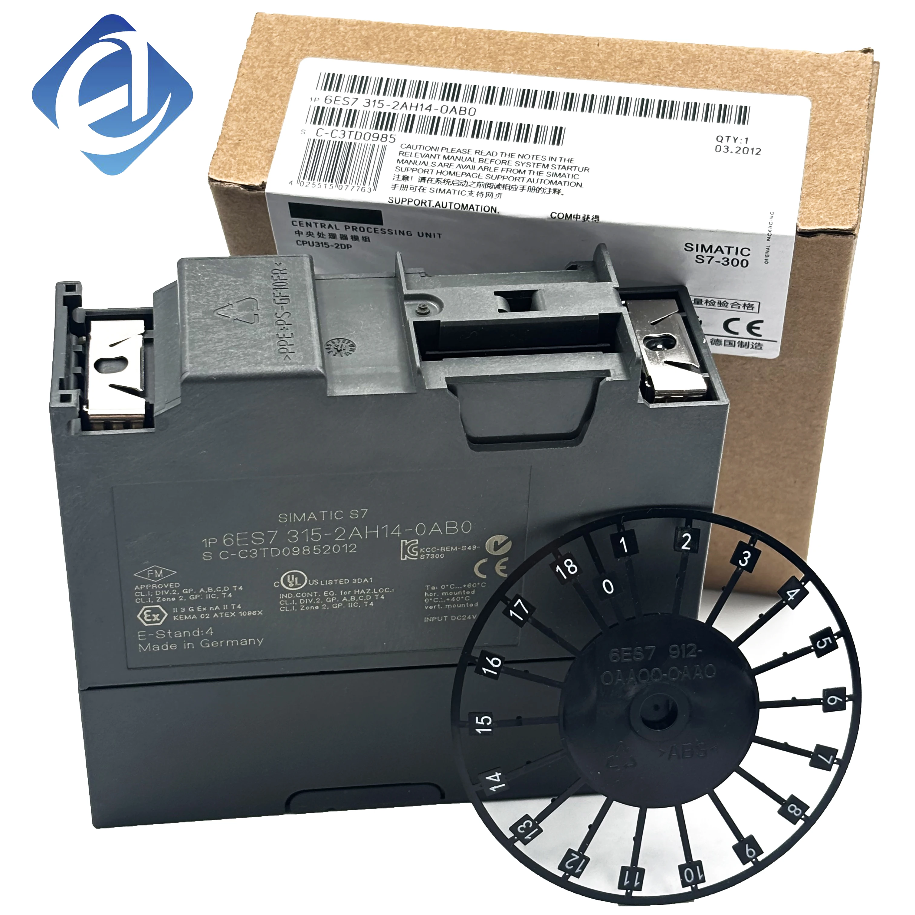 New Original 6ES7315-2AH14-0AB0 6ES7 315-2AH14-0AB0 SIMATIC S7-300 Central Processing Unit Stock in Warehouse