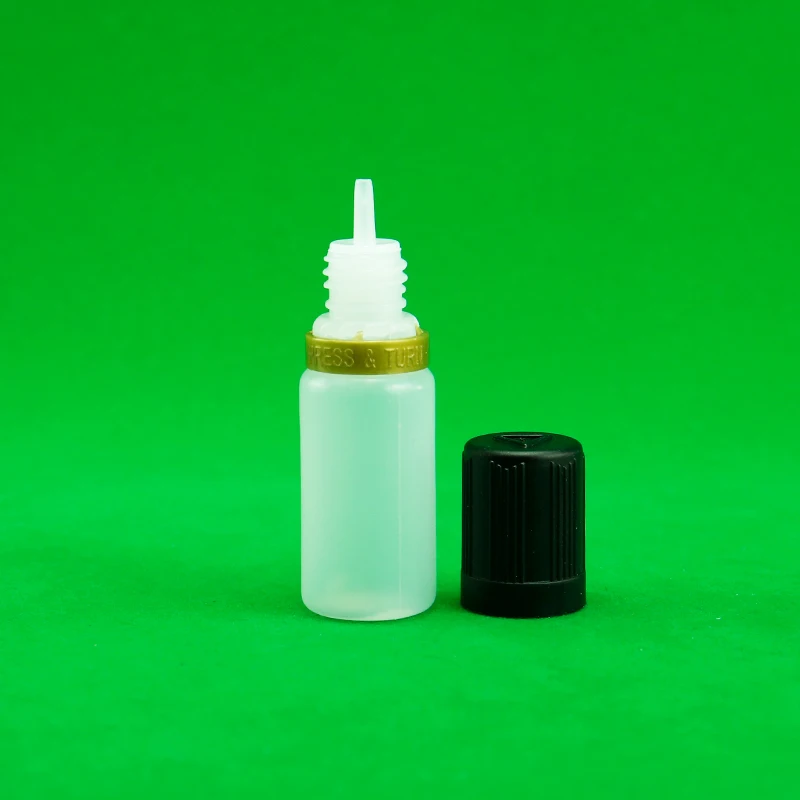 10ml PET/PE plastic liquid essential oil bottles white eye dropper bottle with custom cap/logo/color