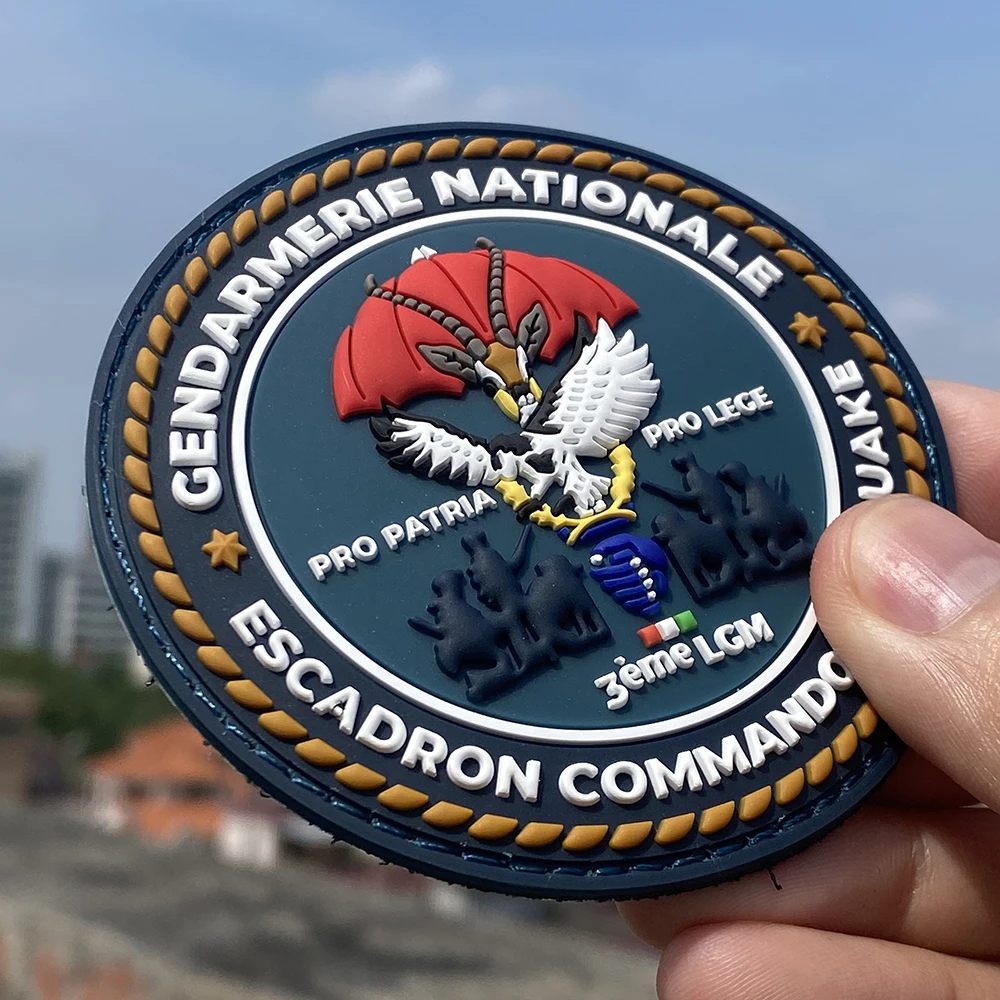 High Quality Clothing Labels Logo Soft 2D 3D Rubber PVC Patch Badge Custom PVC Hook and Loop Patch