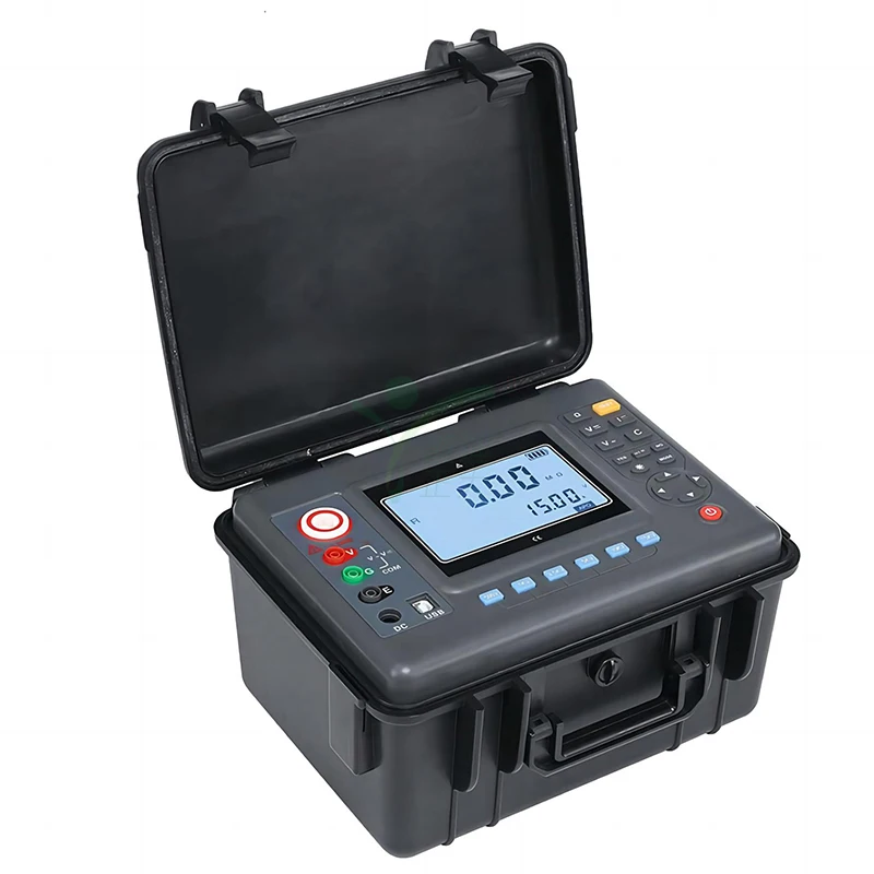 High Performance Electrical Digital 5/10/15kV 50Tohm High Voltage Insulation Resistance Tester/Megohmmeter