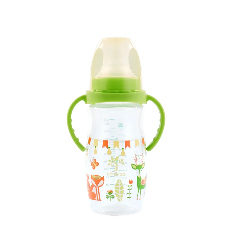 Minitree Factory Direct Sales 10oz BPA Free PP Baby Feeding Bottle With Food Grade Nipple for Newborns