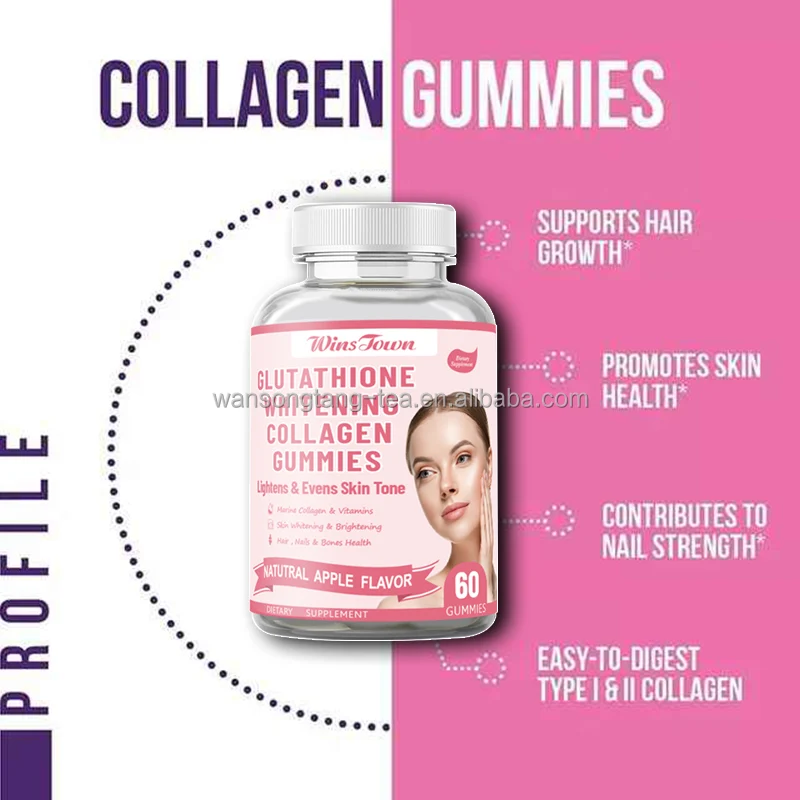 Winstown Organic Skin Whitening Gummies Dark Spots Treatment Hyperpigmentation Care Skin