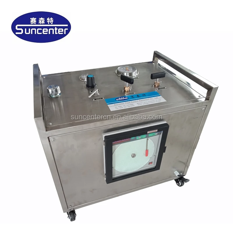 Suncenter 10000 psi pressure hydraulic pump test bench with round chart recorder