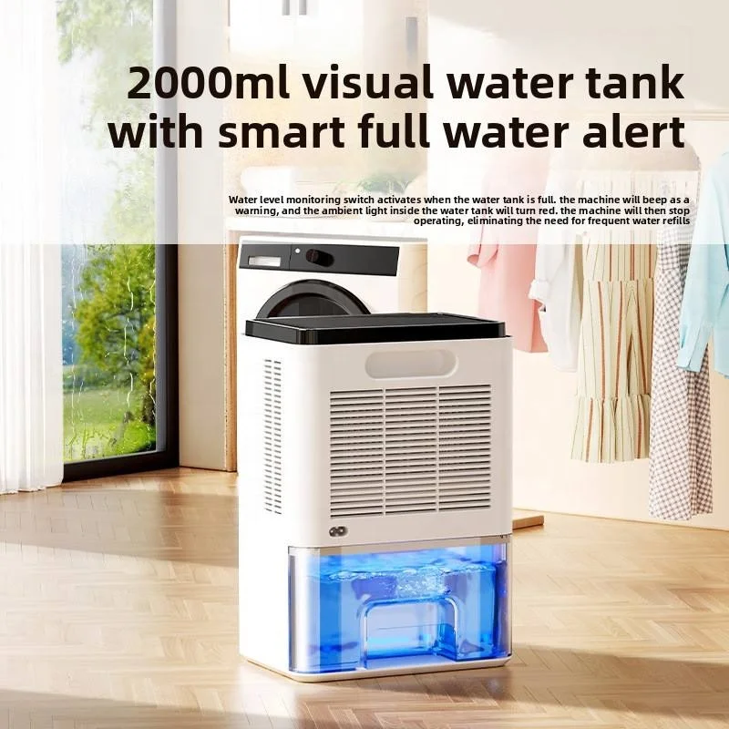 LEDディスプレイ・水位インジケーター・自動オフ機能付き高性能ポータブル除湿機 静音除湿器 小型スペース用 4