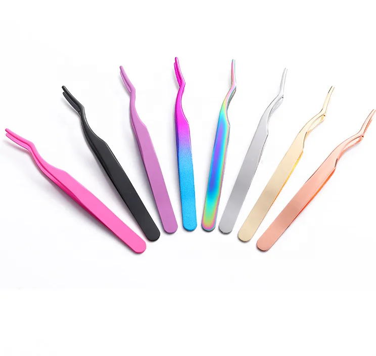 Wholesale Custom Logo Eyelash Extension Tweezers Private Label Eyelash