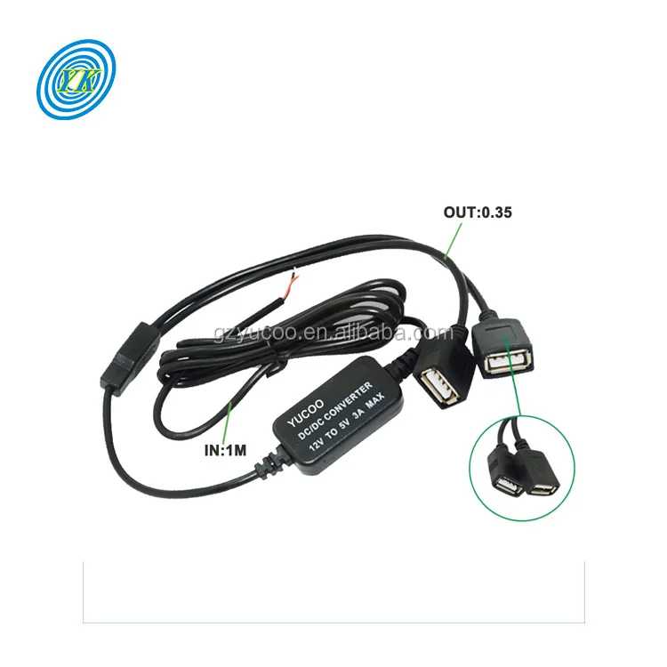 DC DC Micro USB Power Converter 12V  to 5V 3A Step Down Buck Module Car Power Supply