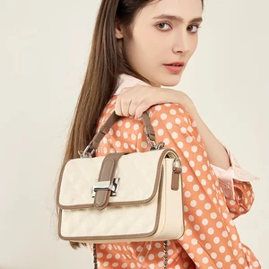 A-321 Women's Genuine Leather Crossbody Bag High-End Luxury Rhomboid Style Waterproof Autumn Season Perfect Birthday Gift Cover