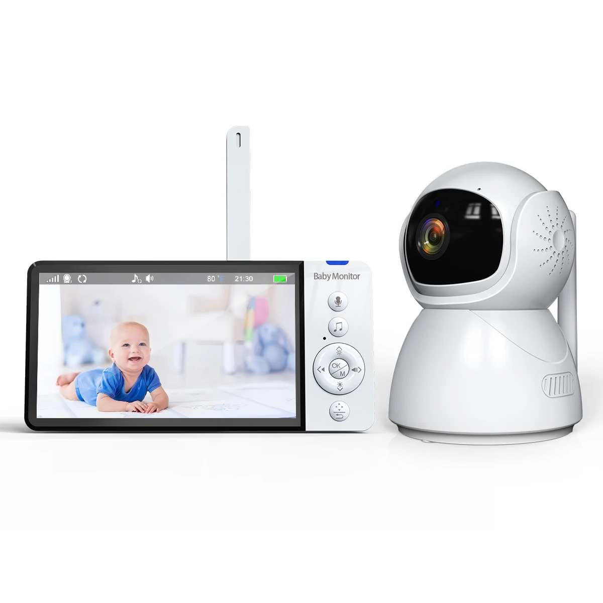 720P Baby Camera with Pan-Tilt, Big Battery Two-Way Audio