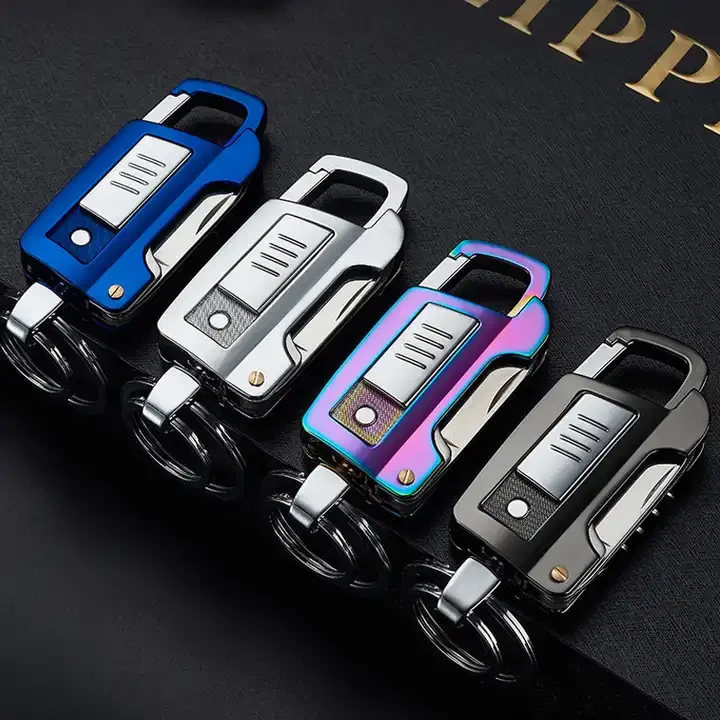 10 in 1 Multifunction Keychain Lighter Wine Bottle Opener Usb Lighter Knife Lighter Rechargeable