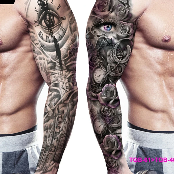 Косметический класс новый дизайн большой изображение временная татуировка наклейка на всю