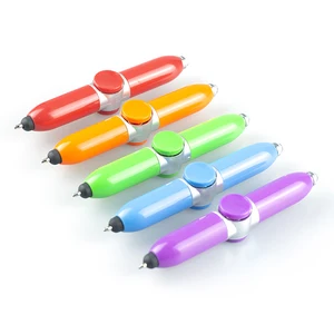 Multi-Function ABS Fidget Spinner for Stylus LED Light-Up Ballpoint Pen with 1.0mm Writing Width
