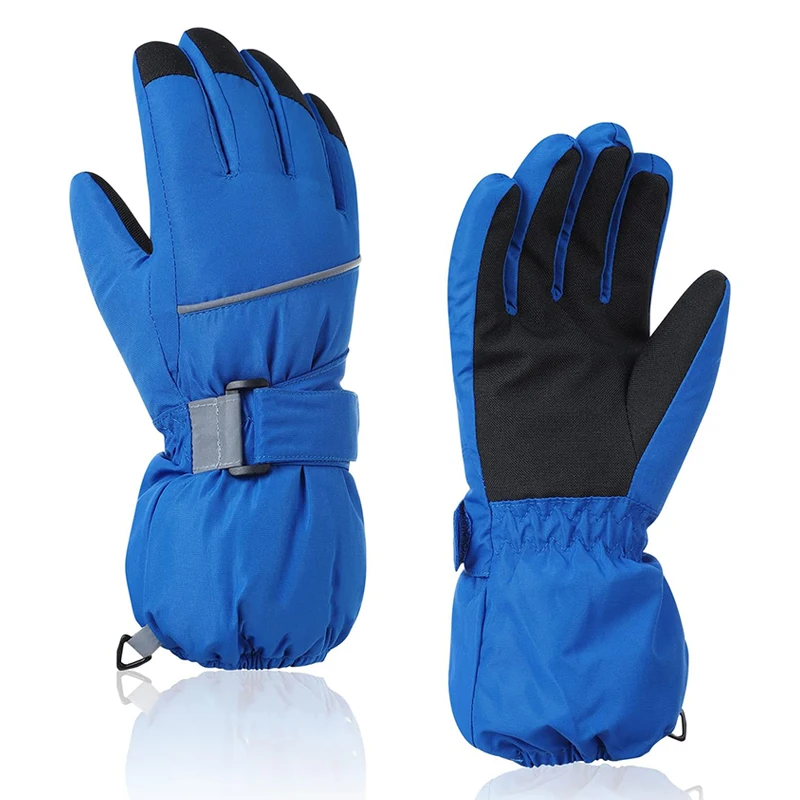 warm winter gloves for men and women skiing gloves with split fingers waterproof touch screen ski gloves