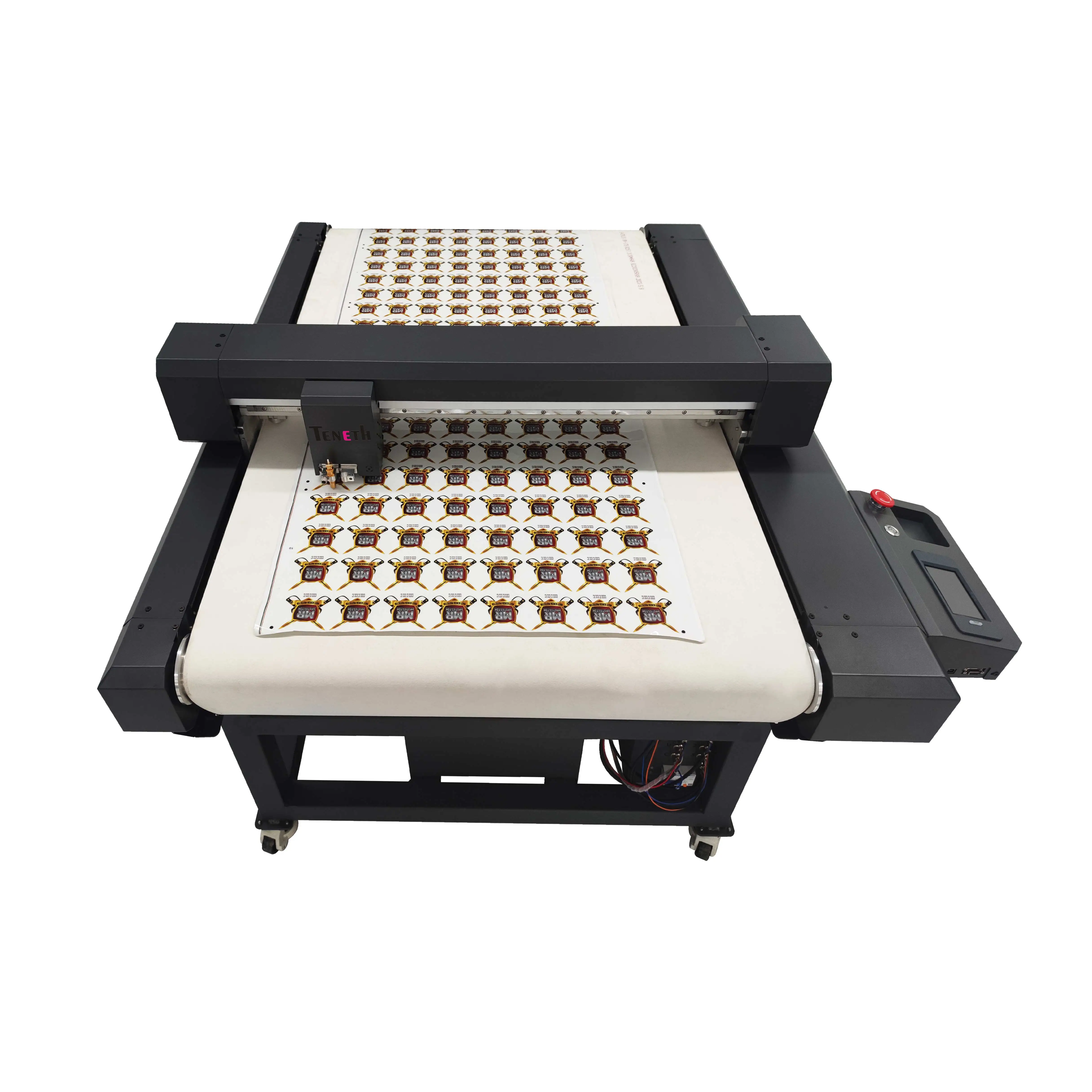 Teneth Fastest Speed Double Cutter Head Flatbed Cutting and Creasing Box Making Machine Flatbed Plotter Cutter