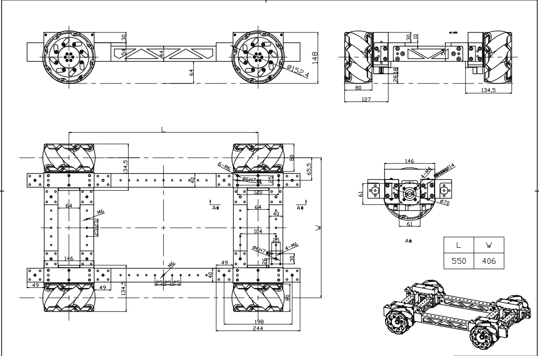 PU Coated Mecanum Wheel Set Low-Noise Omnidirectional Drive Wheels for Mobile Robots Anti-Slip Abrasion-Proof Custom Cutting factory