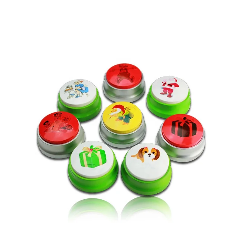 Factory Mini Answer Buzzers Custom Sound Button for Gift Happy Birthday Christmas Gift Music Box Funny Easy Talking Button
