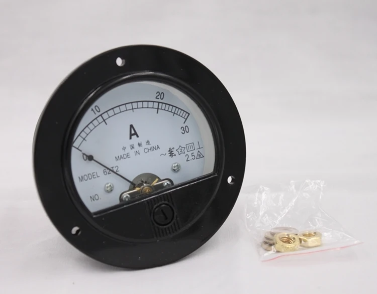 62T2 Analog AC Ampere Meter 50A Round Analog Panel AC Ammeter 62T2 Series Meter