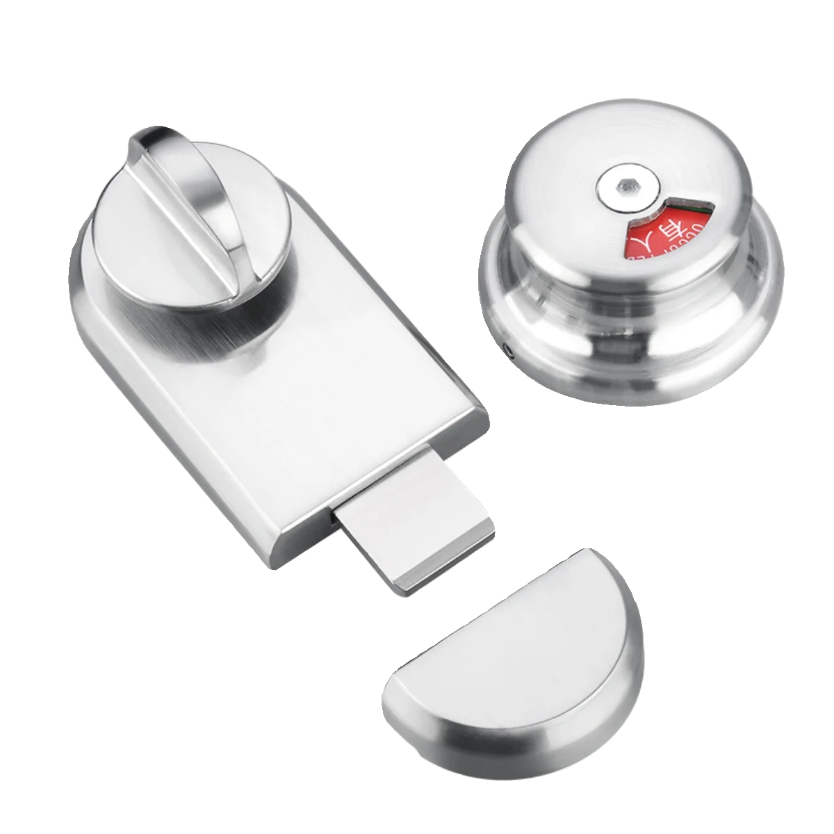 High-Quality Public Toilet Partition Lock Alloy Lock  Heavy Zinc-Alloy Unmanned Latch Lock for Toilet Partition  Hardware