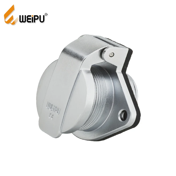 WEIPU IP67 16MM 20MM Waterproof Connector 2-hole Flange Receptacle IP67 2 Pin Insulated Electrical Cable Connector With Wire