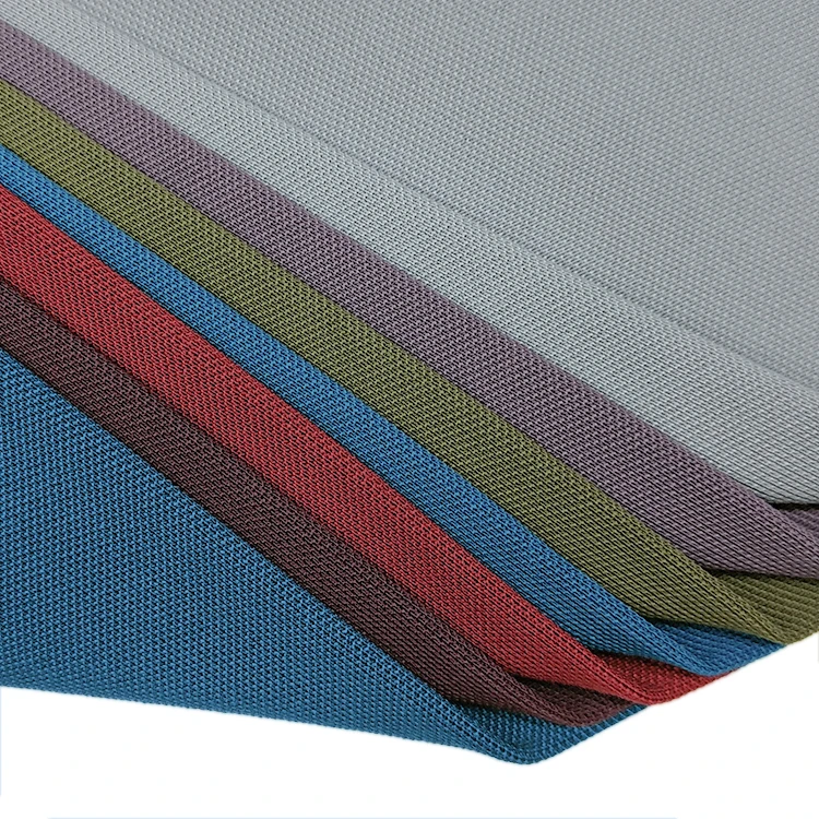 220 GSM Knit Polyester Fabric Pique Material, Custom Colors Stretch Cotton Pique Fabric for Polo T-shirt/ details