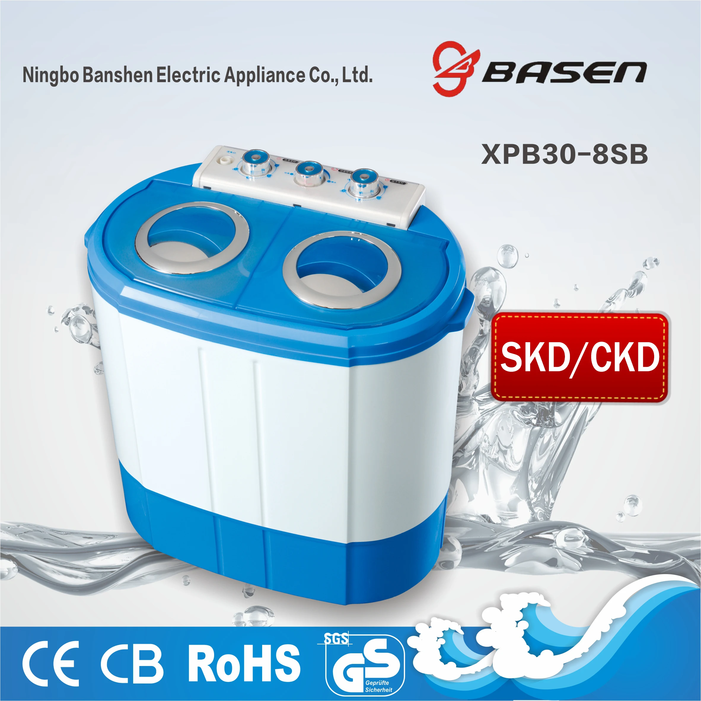3kg Small Semi Automatic Double Tub Lavadoras De Ropa Smart Home Appliances Mini Washing Machine