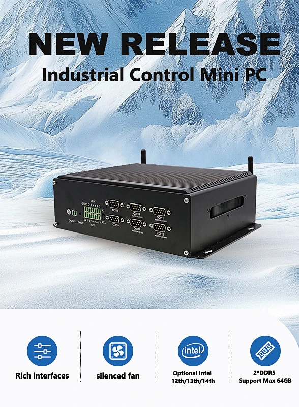 EGLOBAL 12TH Industrial Mini PC Core I7 12650HX 12800HX 14C/20T DDR5 RAM 4K 4HD Display 8USB 6COM GP(图2)