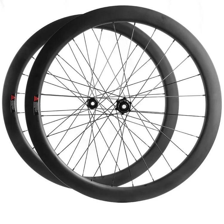 Wholesale Surface Tubeless Rims Bicycle Wheelset Road Bike V Brake Carbon Fiber 26mm 50mm Depth Light Weight 700c Edge Painting