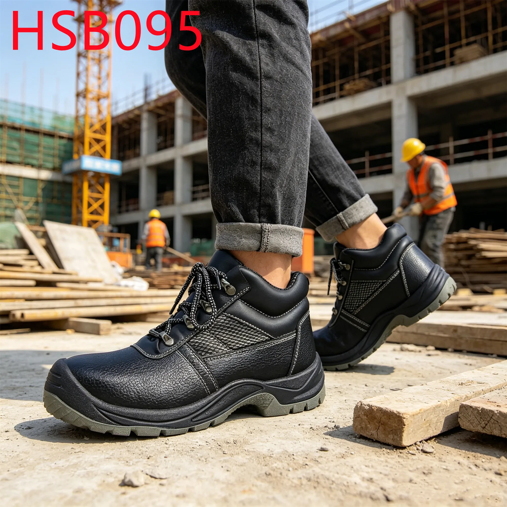 YYR,Assembly Line Anti-acid&alkali Sole Safety Boots with Reflective Trim Electricians Embossed Texture Security Footwear HSB095