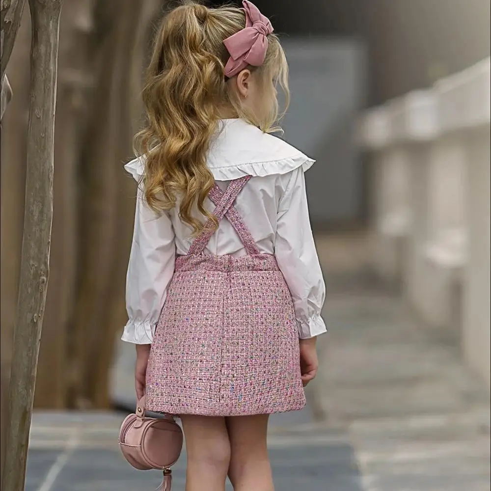 Shop High Quality Kids Boutique Clothes White Blouse Tweed