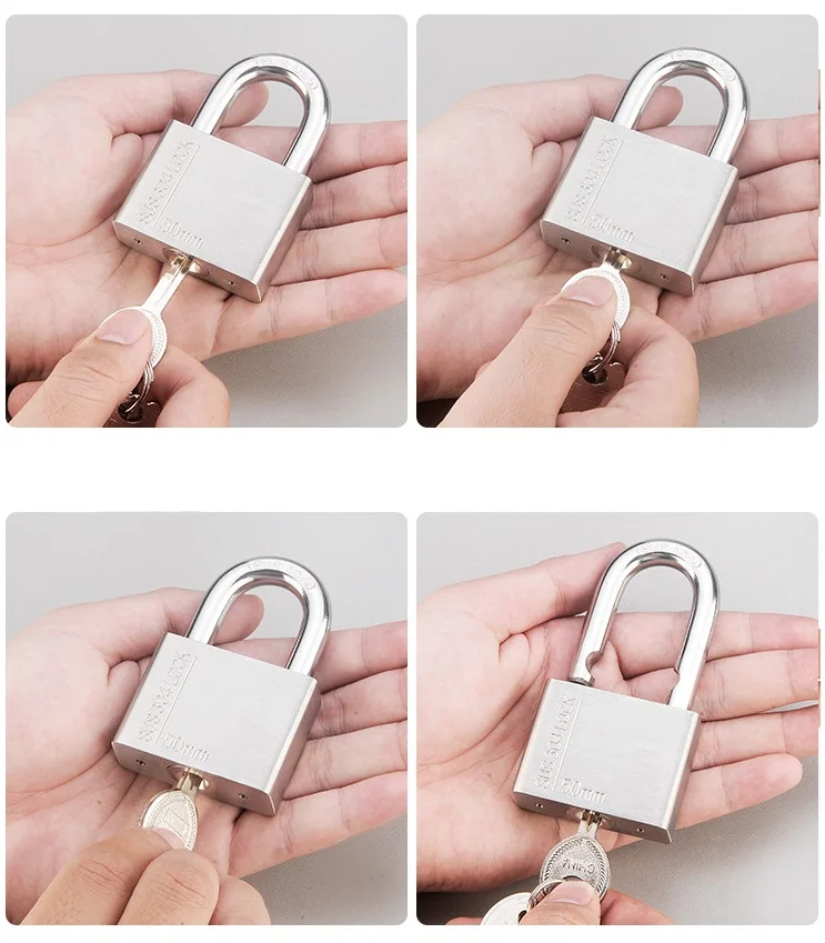 Stainless Steel 304 Marine Safety Padlock Outdoor Lock Waterproof Rust ...