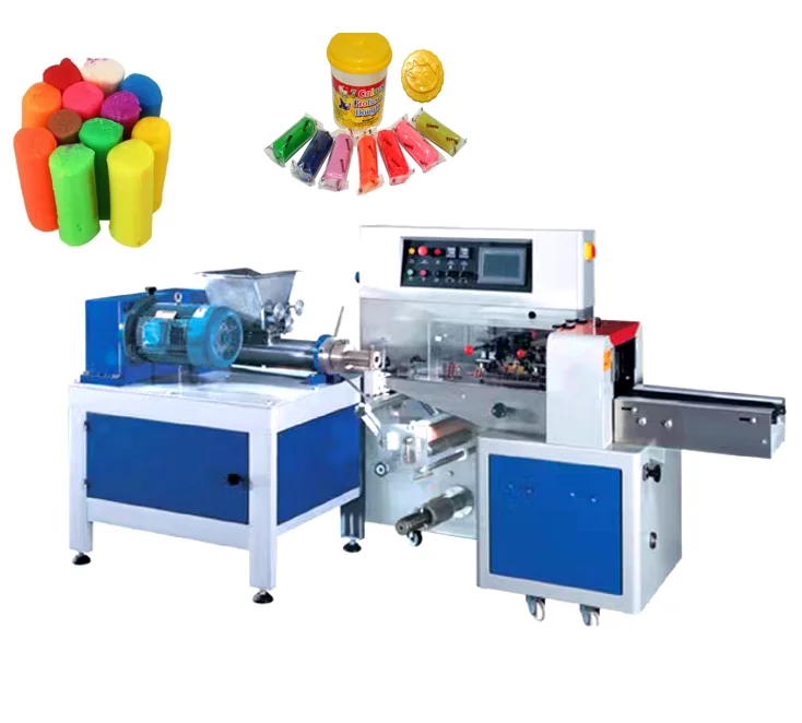 Automatic Modeling Clay Play Dough Extruder Plasticine Filling Making Packing Machine