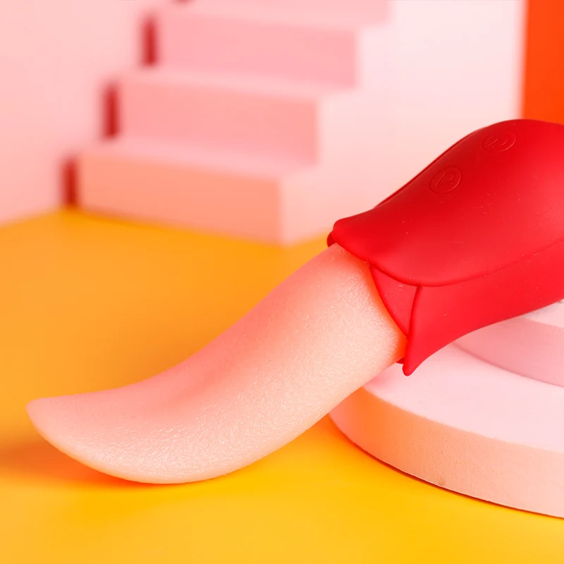 Soft Realistic Toung Vibrator Toy Adult Oral Vibrating Tongue Shaped Dildo Vibrator Sex Toys for Woman Sextoy