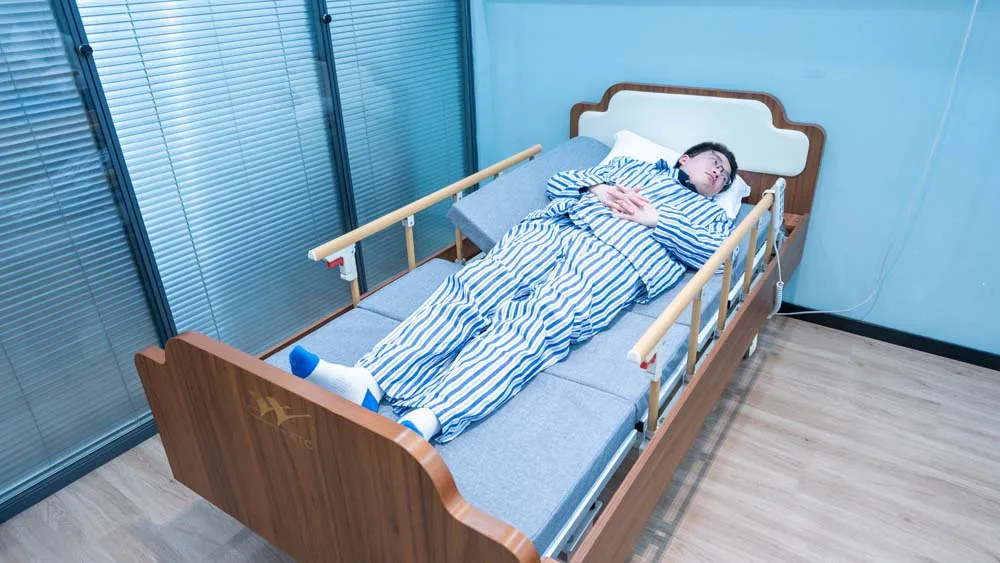 3 function home care wooden electric medical elderly patient bed-66