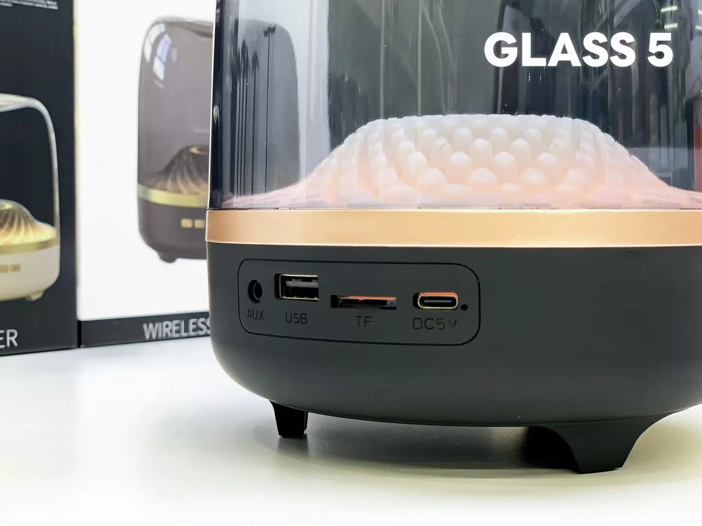 新しいDaha Glazed GLASS5ワイヤレスブルートゥーススピーカー