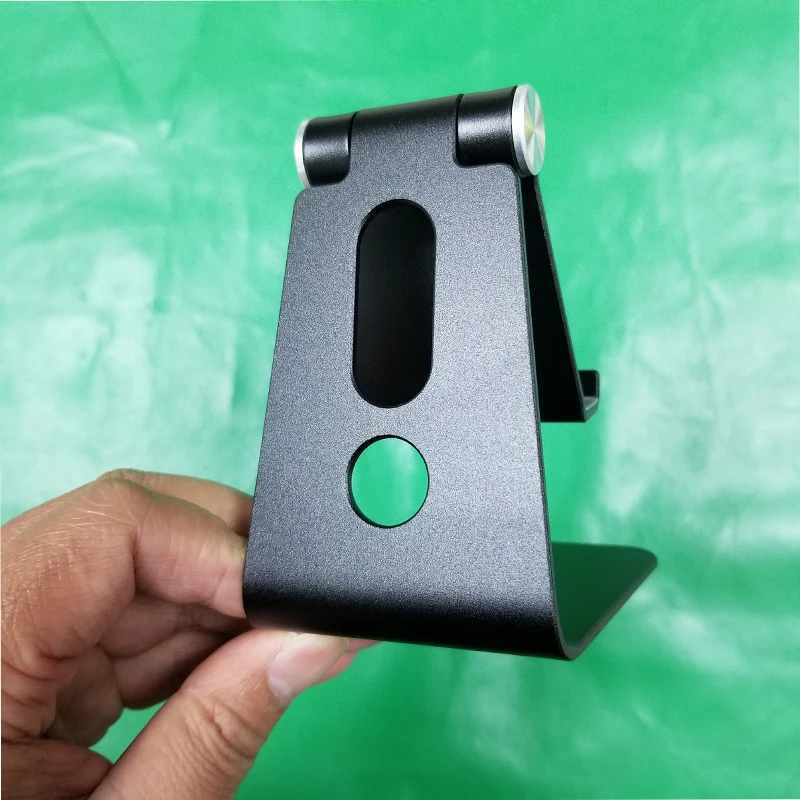 激光雕刻徽标铝制电话支架自有品牌稳定防滑手机支架用于办公桌