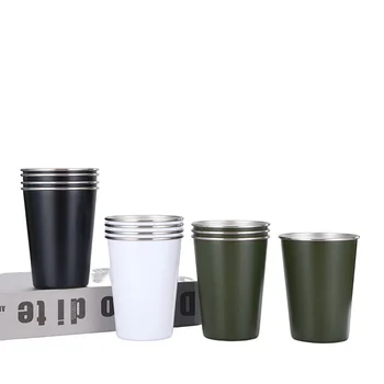 New Tumbler Cups Wholesale 500ml Single Wall Stackable Aluminum Beer Cups Cold Drinking Water Bottles Beer Mug