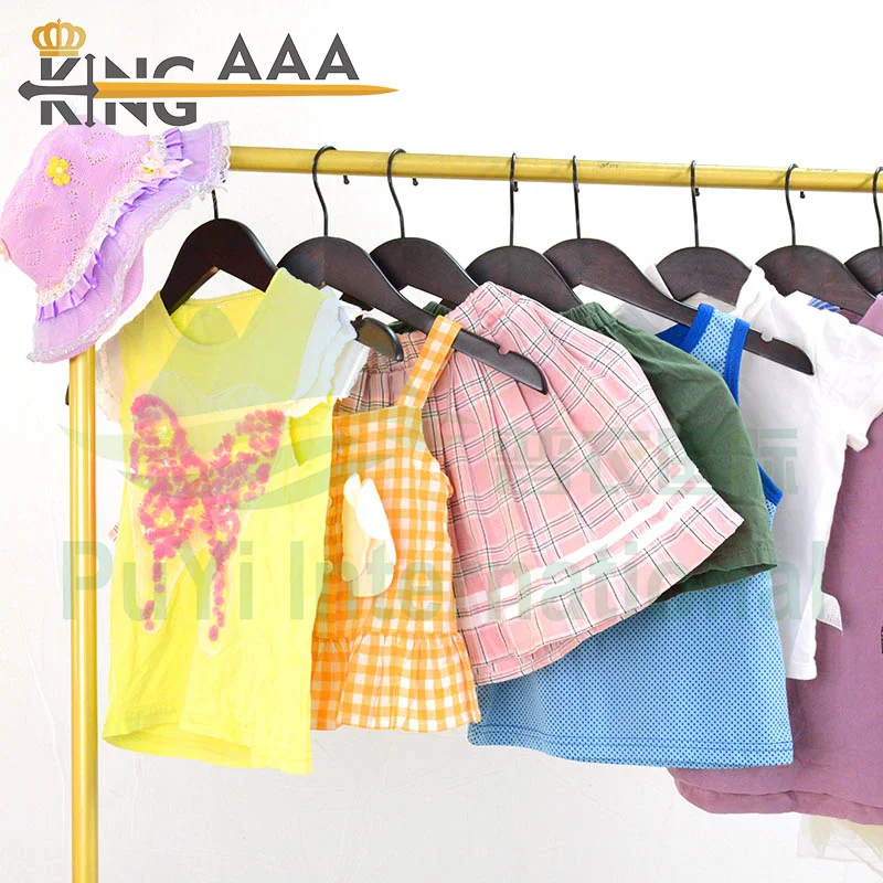 Kingaaa Summer Children Kids Bales Mixed Used Clothing Second Hand Baby