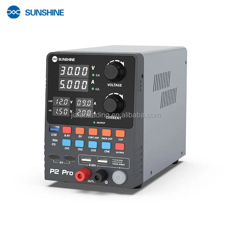 Sunshine P2-Pro DC Power Supply 30W/5A for Mobile Phone Repair Tool Compatible With Multiple Device Protocols