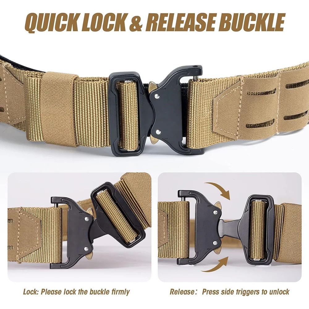 Sports Training Hunting Tactical Belt Durable Wear-resistant Waterproof Multifunctional Tactical Belt