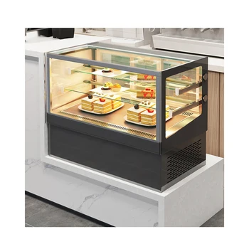 900mm Length Factory Wholesale Cake Fridge Baking Display case Commercial Straight Cake Counter Curved Cake Cabinet