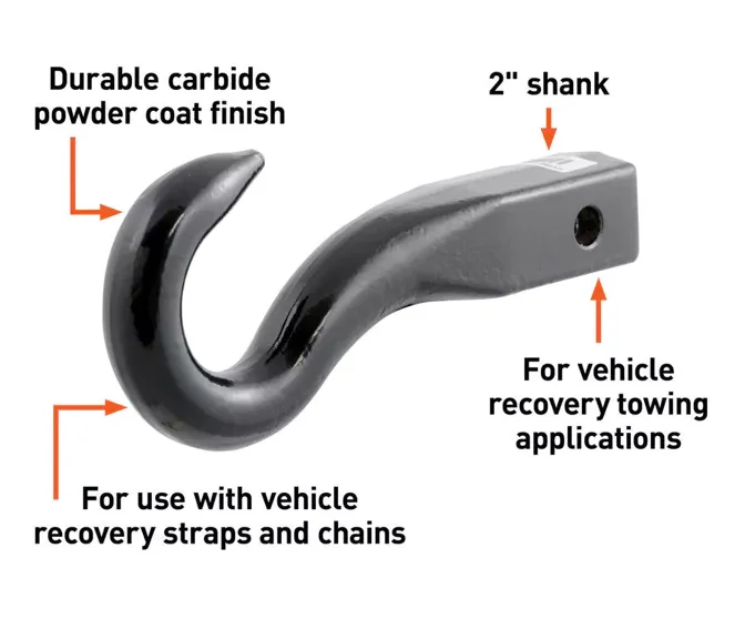 Trailer Parts 10000 Lb. Capacity Tow Hook Kits Truck Tow Hooks