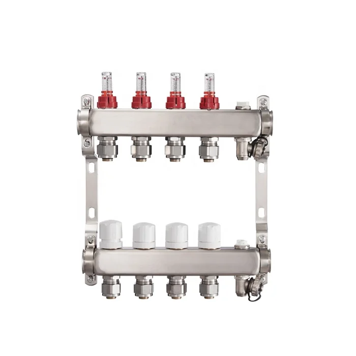 Hydronic PEX Stainless Steel Radiant Water Manifold Collector for Under Floor Heating System BJ35003